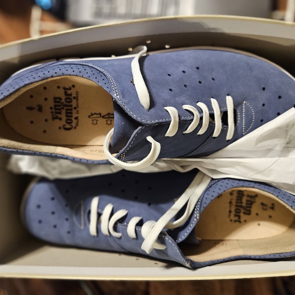 Finn Comfort Barletta Blue Finn RELAX Sneakers Sz 43 Y UK